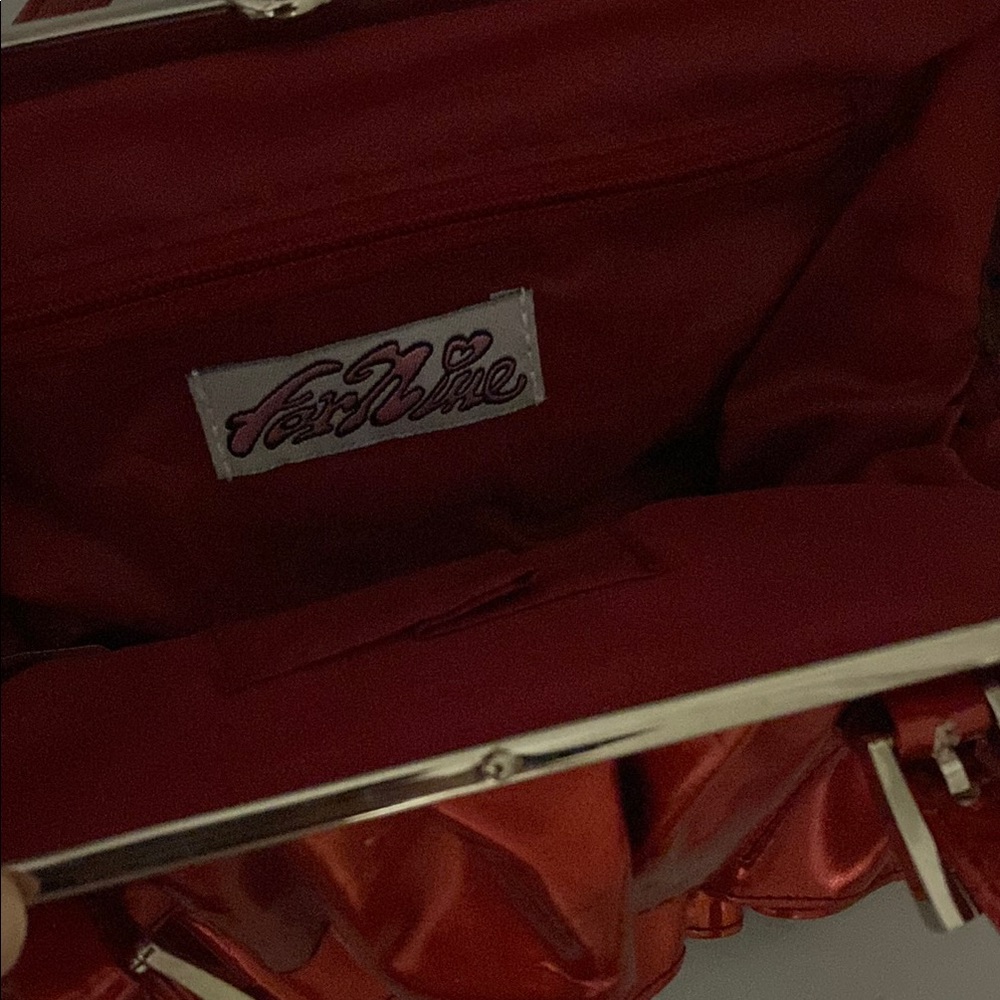 Y2K Red Ruffled Women's Bag - Picture 3 of 3